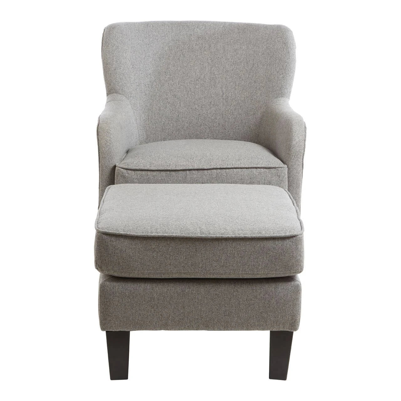 Decadence Grey Armchair and Footstool Set