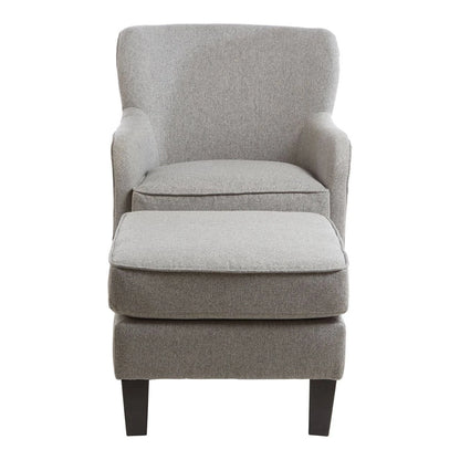 Decadence Grey Armchair and Footstool Set