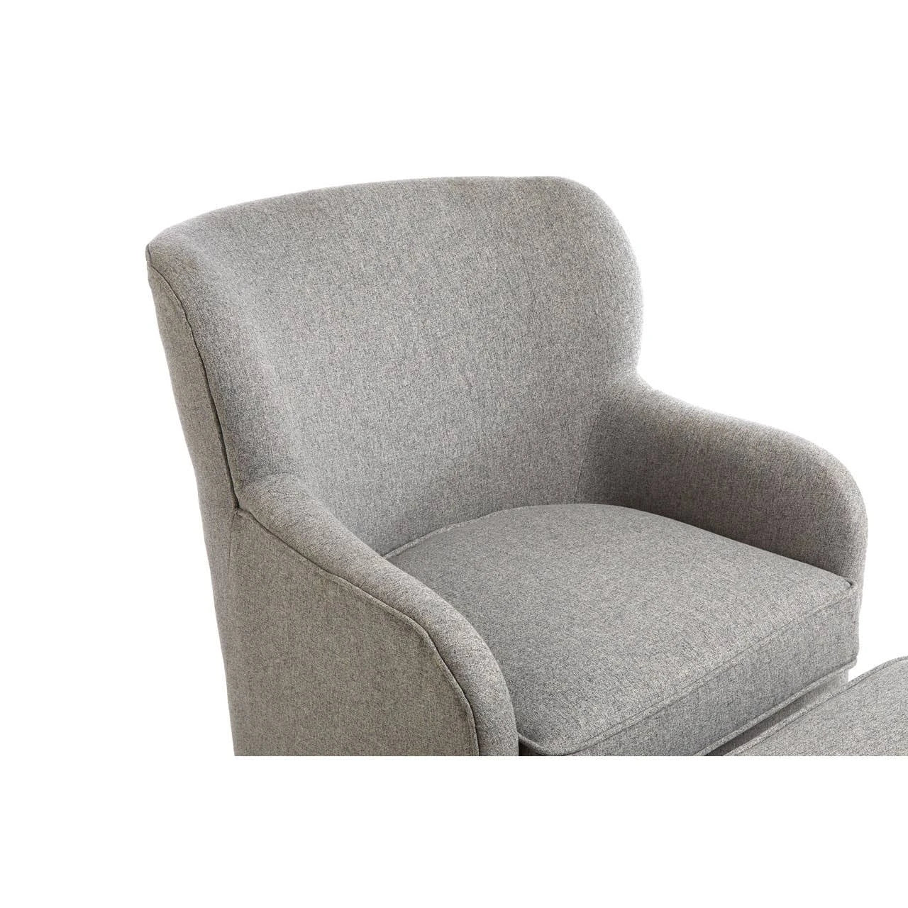 Decadence Grey Armchair and Footstool Set