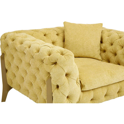 Esme Pistachio Green Tufted Armchair