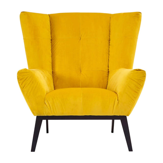 Maiko Yellow Fabric Armchair