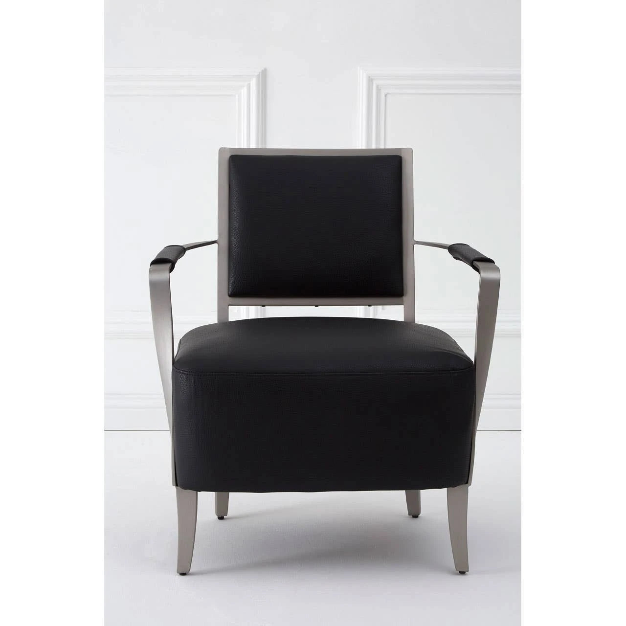 Moda Black Leather Armchair