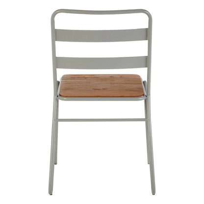 District Grey Metal And Elm Wood Chair
