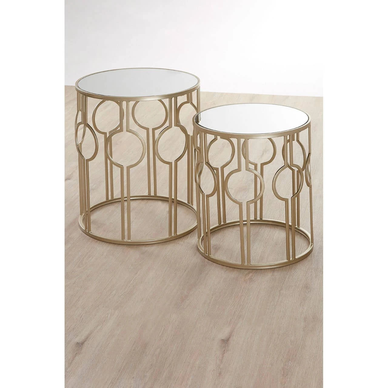 Avantis Set of 2 Circle Design Champagne Tables