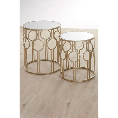 Avantis Set of 2 Circle Design Champagne Tables