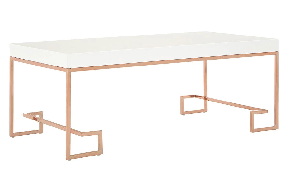 Allure Rose Gold Angled Legs Coffee Table