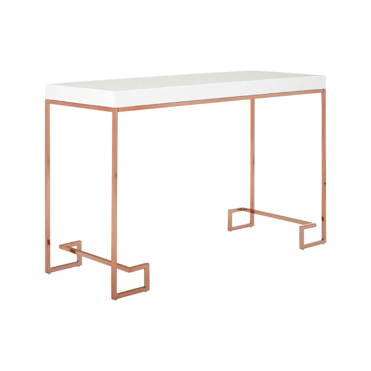 Allure Rose Gold Angled Legs Console Table