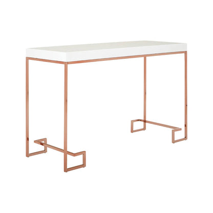 Allure Rose Gold Angled Legs Console Table