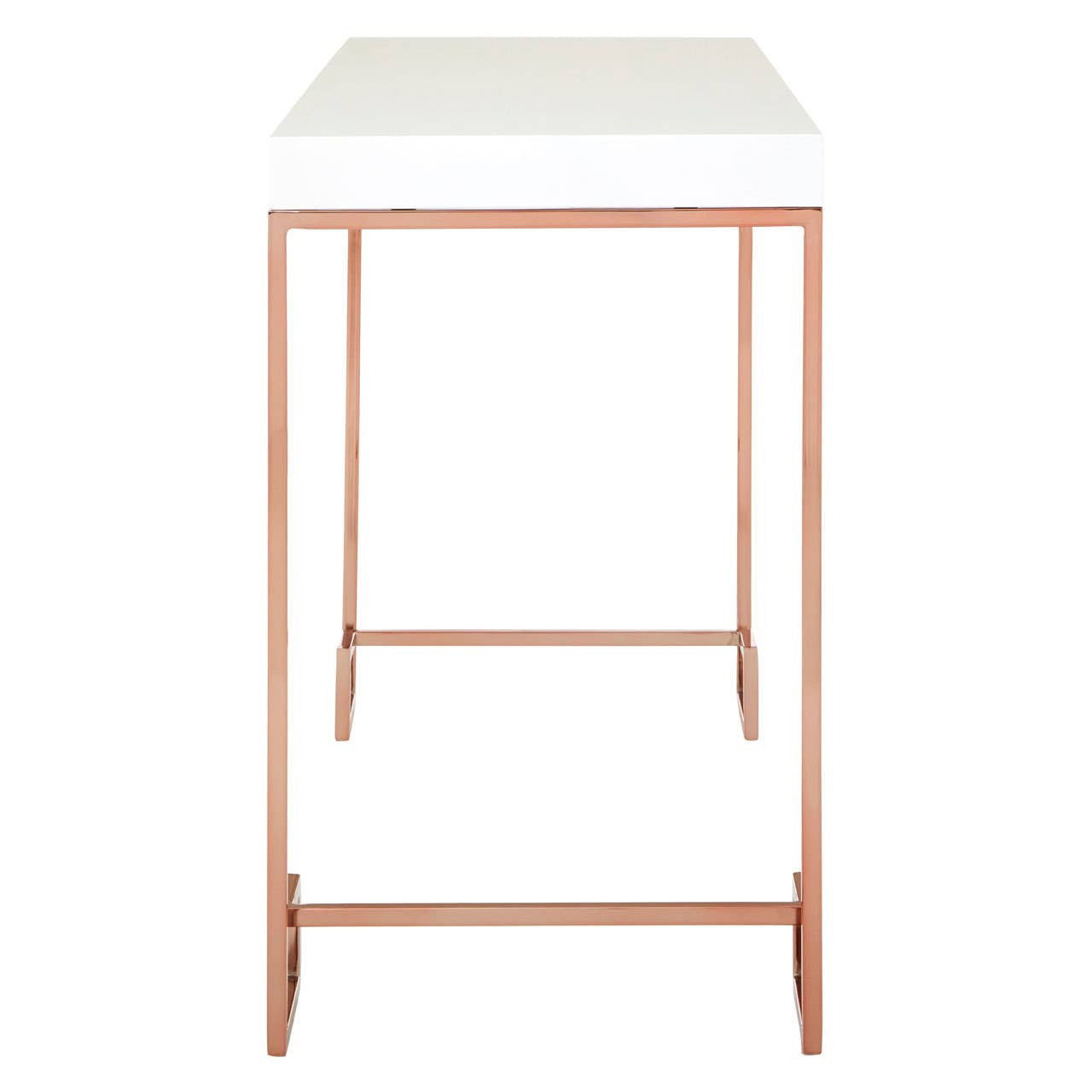 Allure Rose Gold Angled Legs Console Table