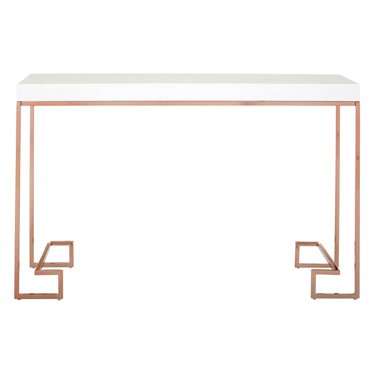 Allure Rose Gold Angled Legs Console Table