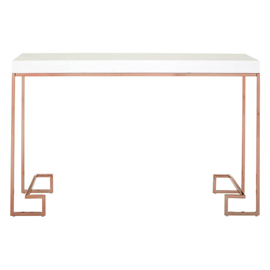 Allure Rose Gold Angled Legs Console Table