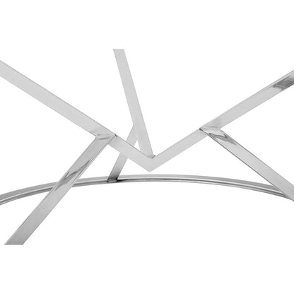Allure Corseted Round Silver Coffee Table