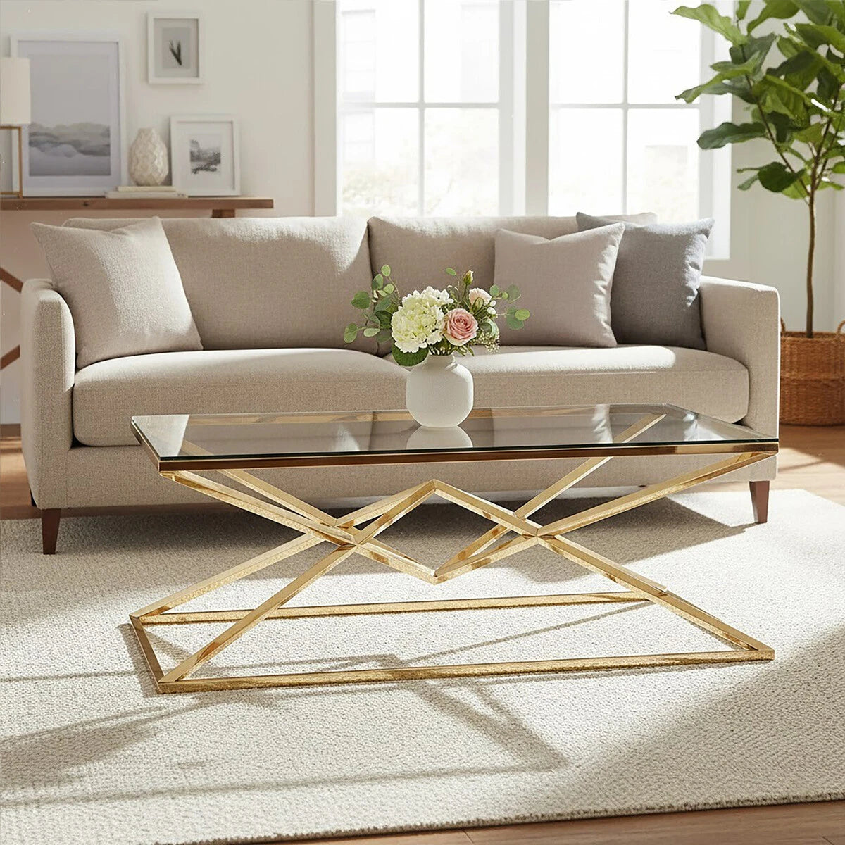 Allure Corseted Champagne Coffee Table