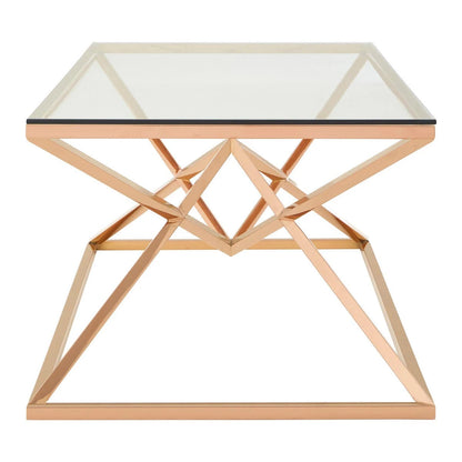 Allure Corseted Rose Gold Coffee Table