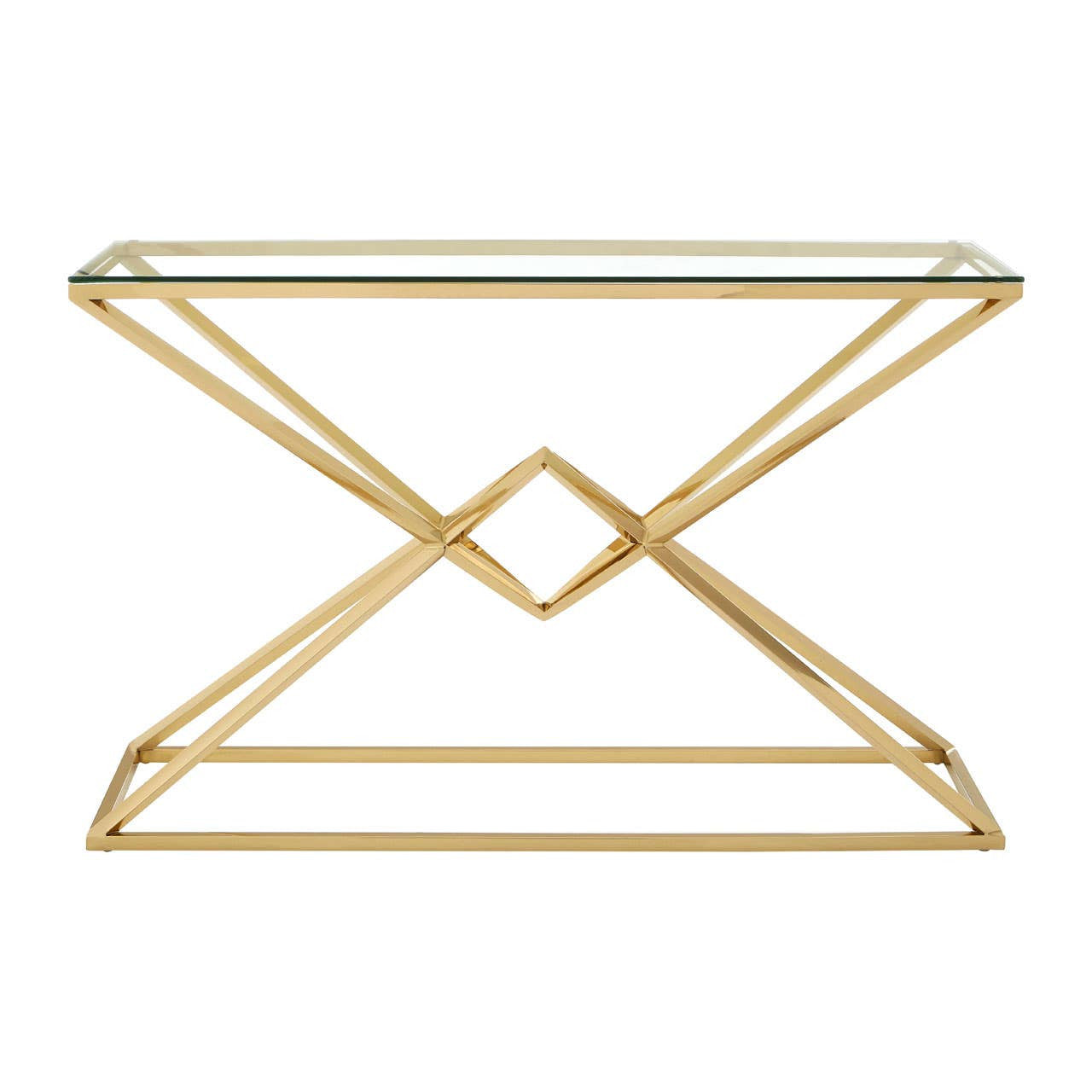 Allure Corseted Champagne Console Table
