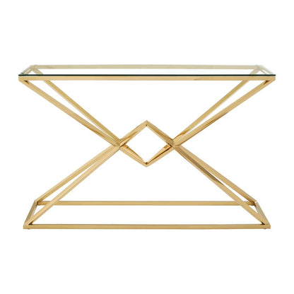 Allure Corseted Champagne Console Table