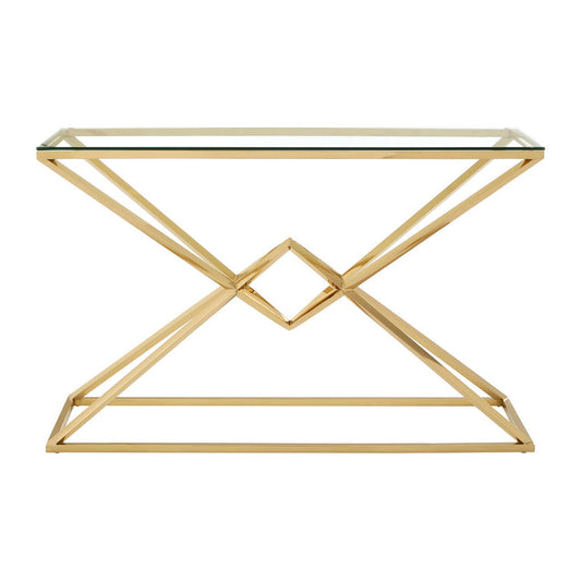 Allure Corseted Champagne Console Table