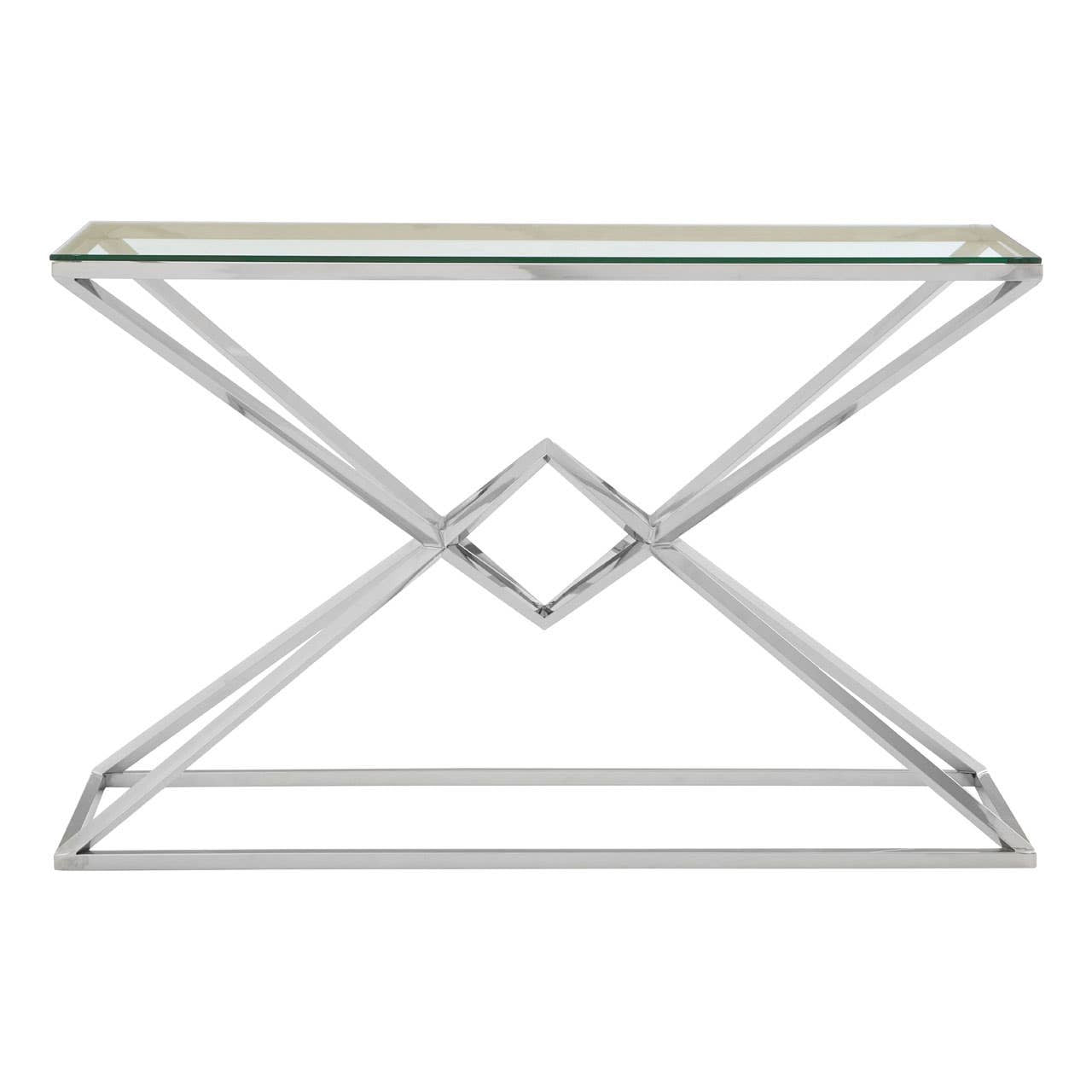Allure Tempered Glass Rectangular Console Table