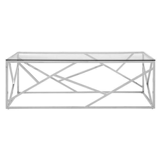 Allure Stainless Steel Geometric Coffee Table