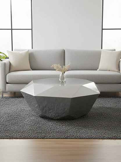 Allure Silver Diamond Cut Coffee Table