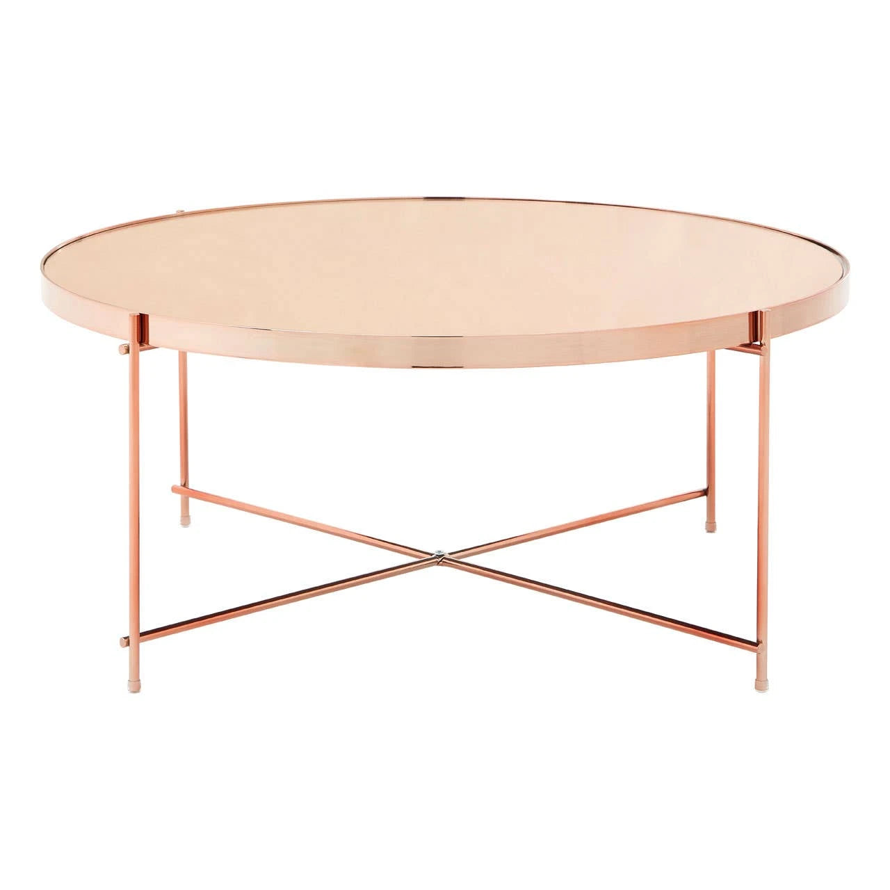 Allure Square Rose Gold and Marble Coffee Table