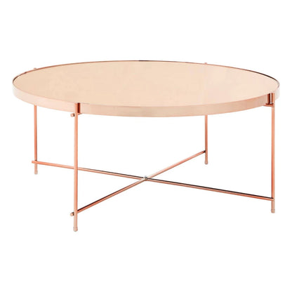 Allure Square Rose Gold and Marble Coffee Table