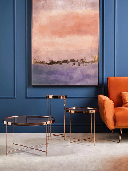 Allure Square Rose Gold and Marble Coffee Table