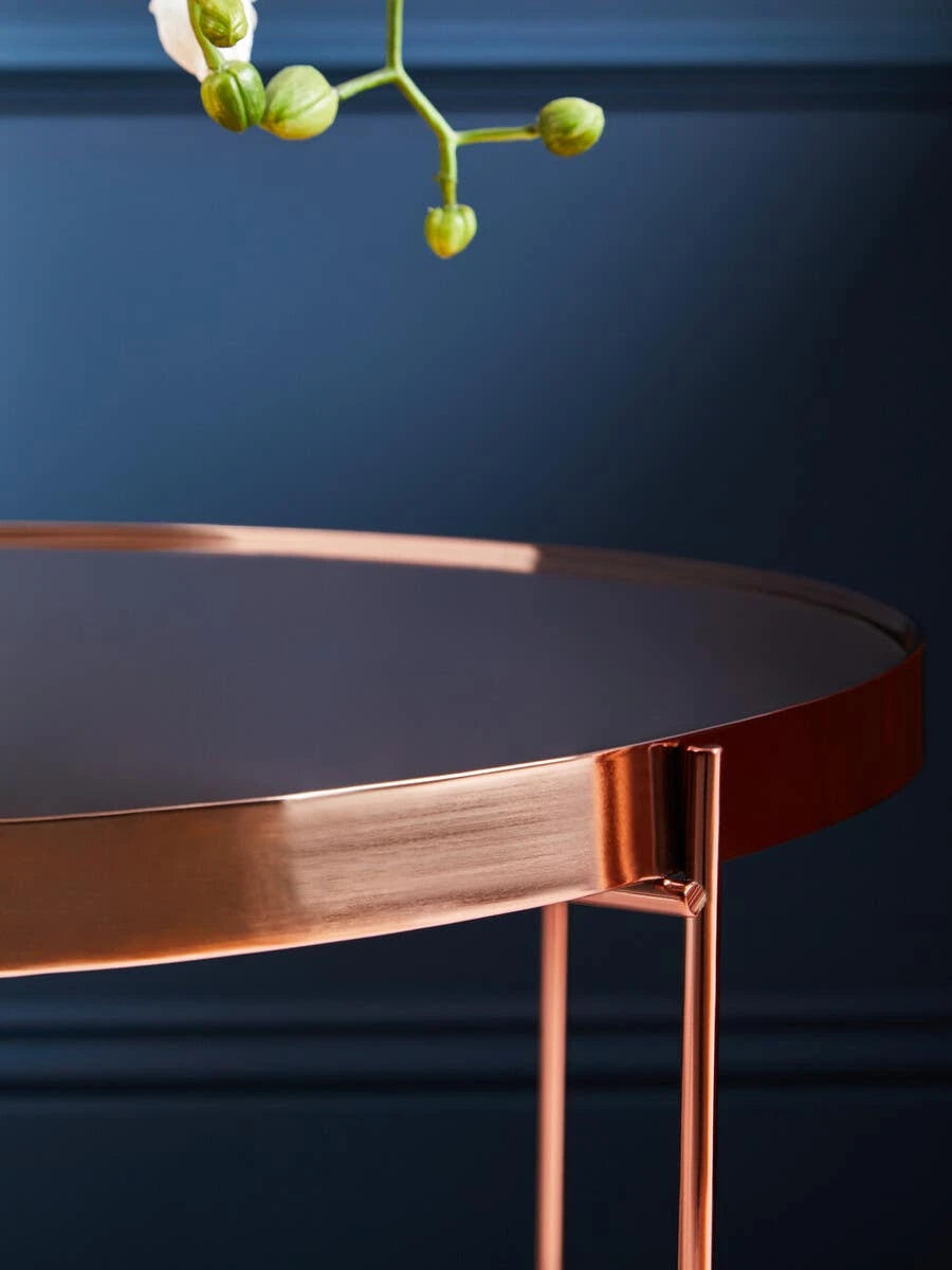 Allure Square Rose Gold and Marble Coffee Table