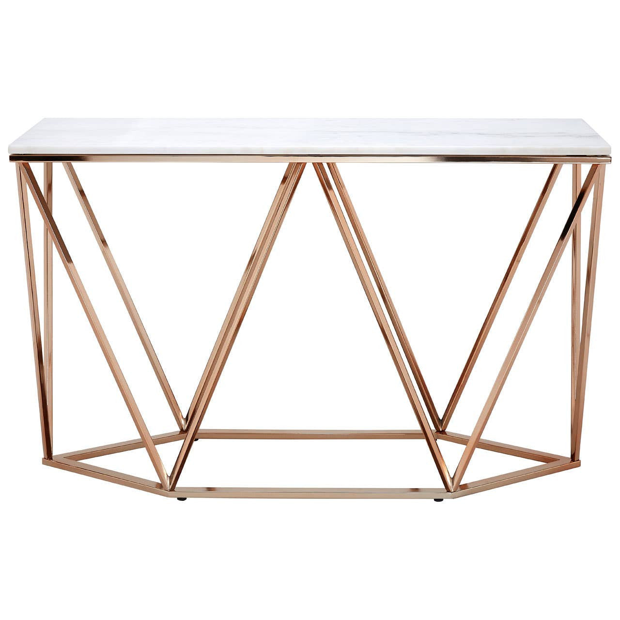 Allure Rectangular Champagne Console Table
