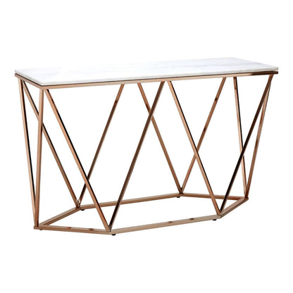 Allure Rectangular Champagne Console Table