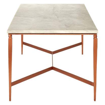 Nirav White Marble Top Coffee Table