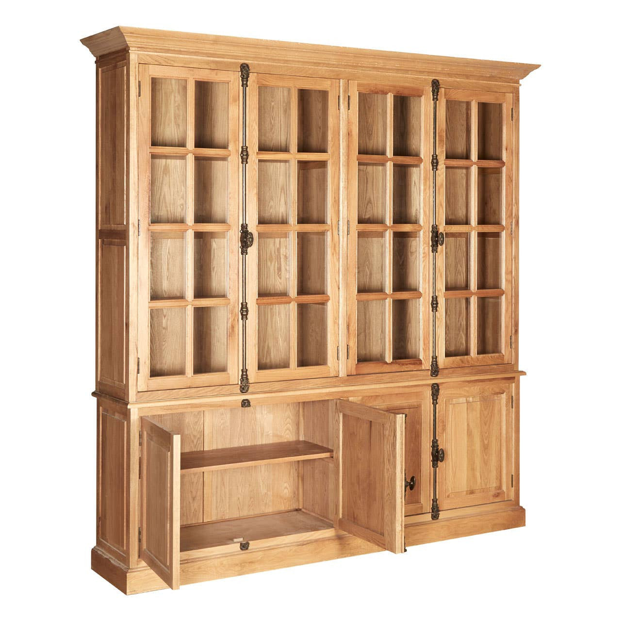 Lyon Natural Oak Wood Large Cabinet