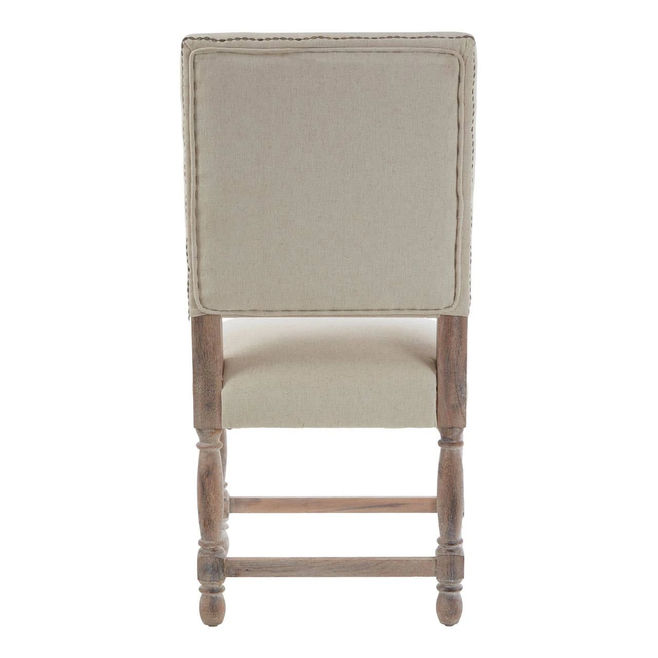 Lyon Linen Dining Chair with Oak Wood Whitewash Finish