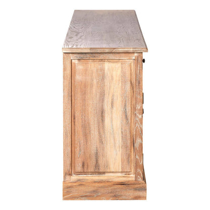 Lyon Oak Wood Sideboard with Whitewash Finish