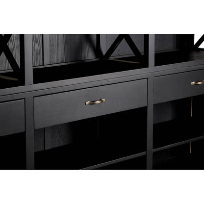 Lyon Black Birchwood Large Cabinet