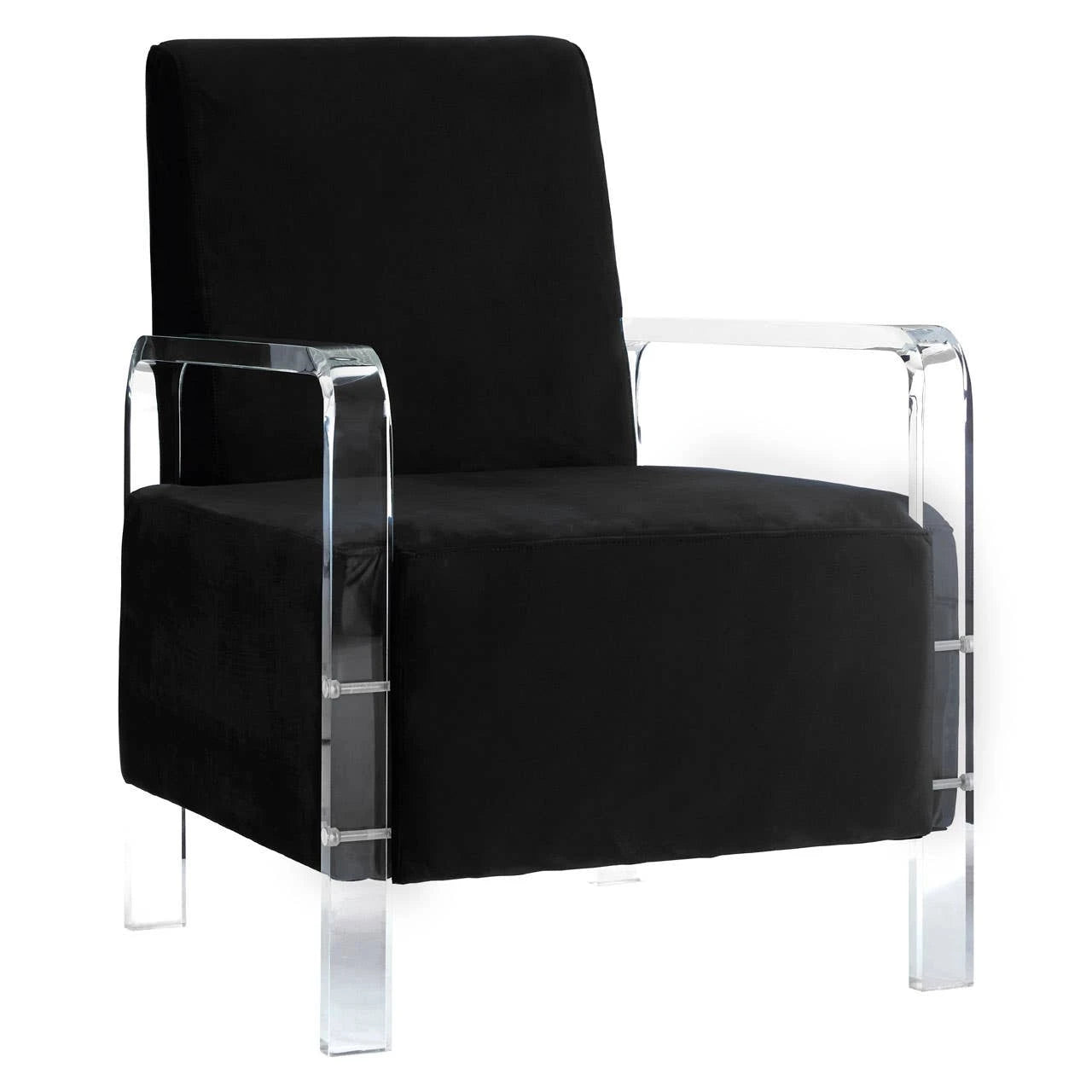 Clarence Black Velvet Armchair