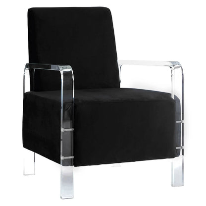 Clarence Black Velvet Armchair