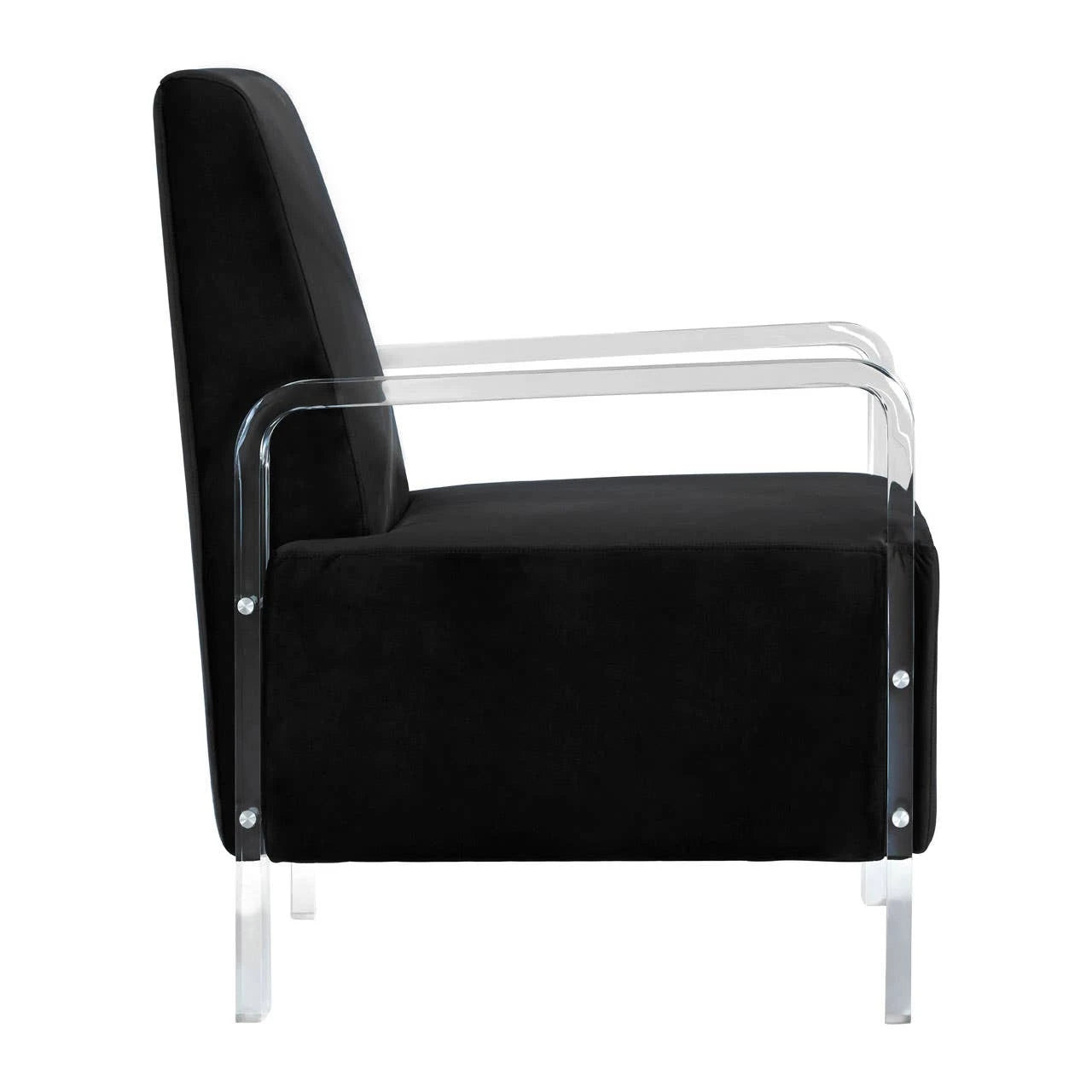 Clarence Black Velvet Armchair