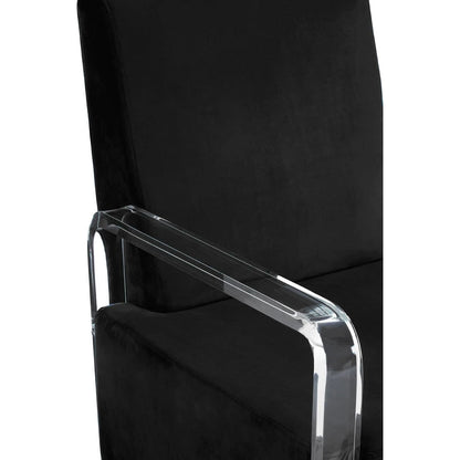 Clarence Black Velvet Armchair