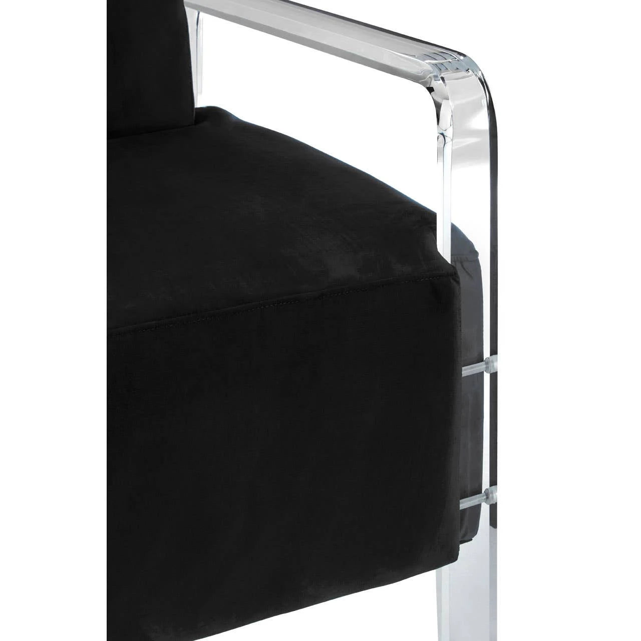 Clarence Black Velvet Armchair