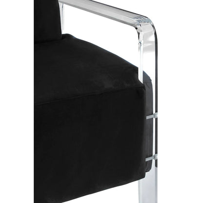 Clarence Black Velvet Armchair
