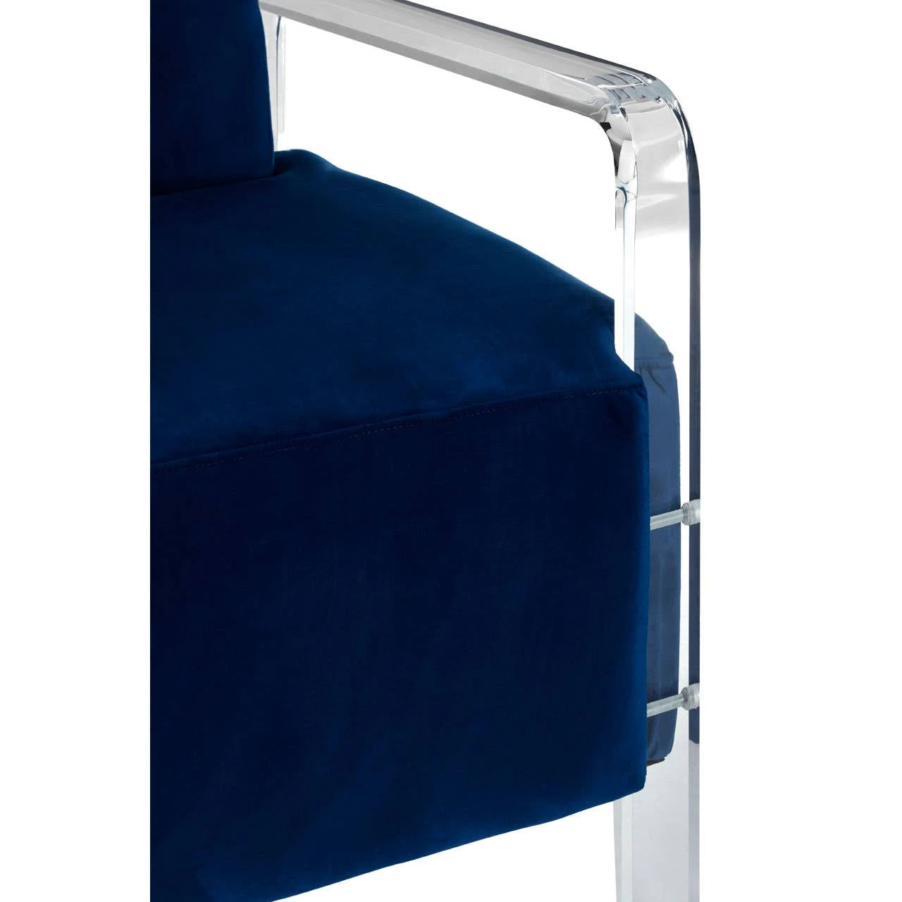Clarence Navy Blue Velvet Armchair