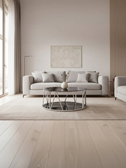 Alvaro Round Chrome Finish Coffee Table