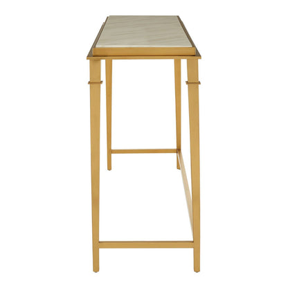 Alvaro Console Table with White Marble Top