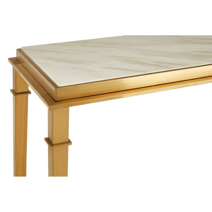 Alvaro Console Table with White Marble Top