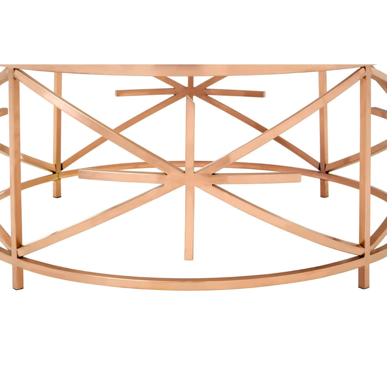 Alvaro Black Marble and Rose Gold Coffee Table