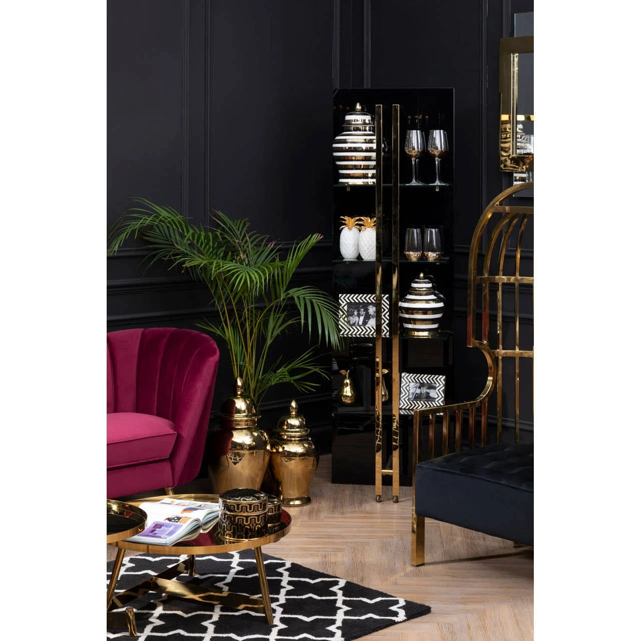 Alvaro Gold Set Of 2 Round Coffee Tables