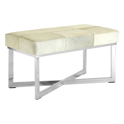 Kensington Townhouse Grey Hair on Leather Bench