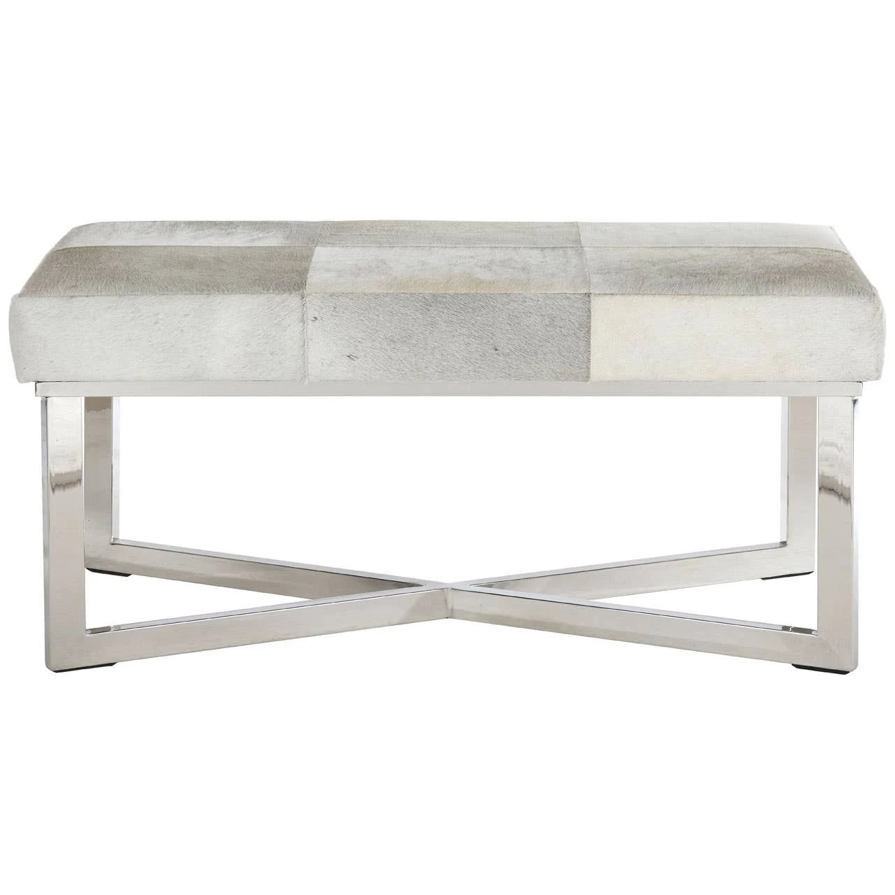Kensington Townhouse Grey Hair on Leather Bench