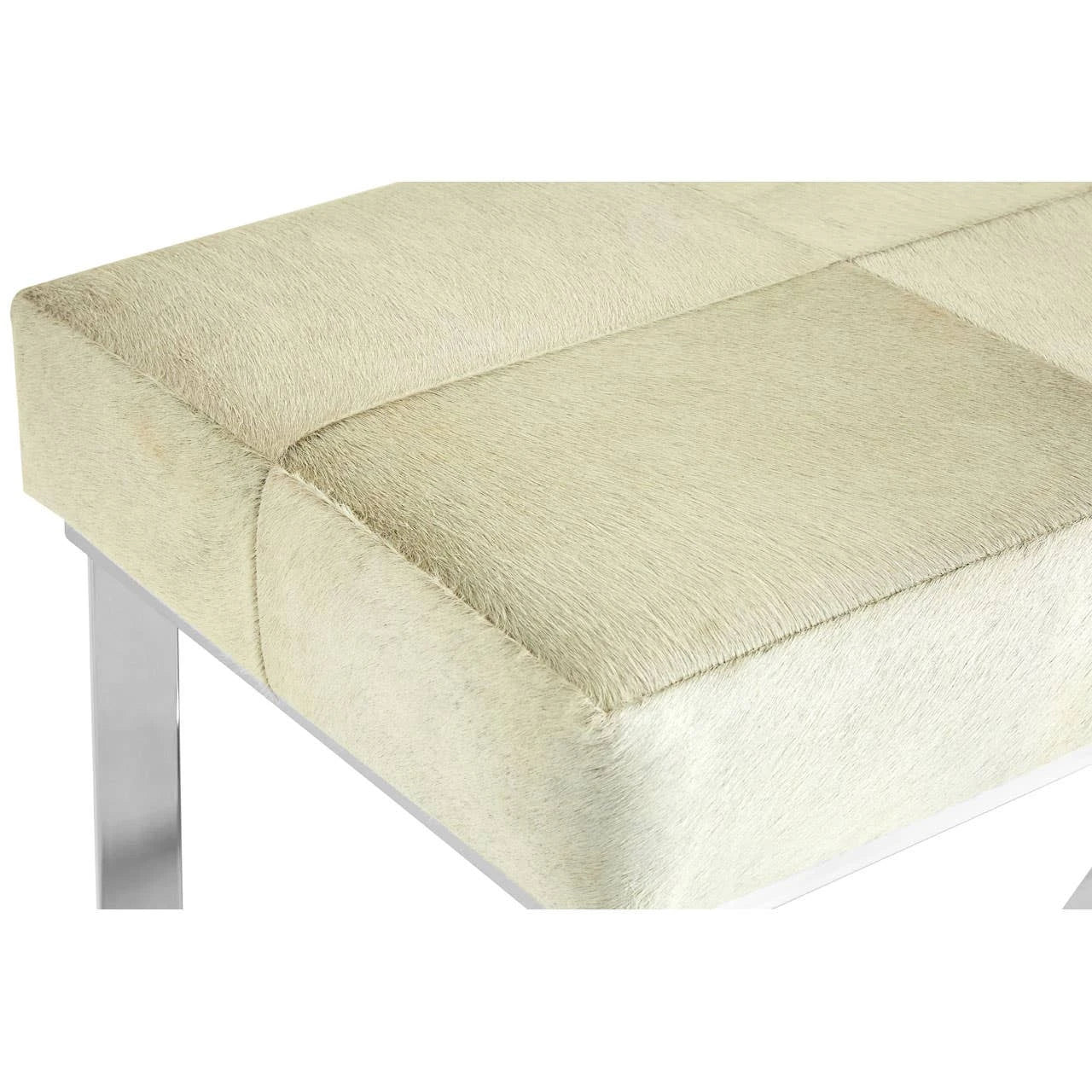 Kensington Townhouse Grey Hair on Leather Bench